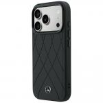 Husa Mercedes Leather Crossed Lines cu MagSafe compatibila cu iPhone 18 Pro / 17 Pro, Negru 3 - lerato.ro