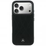 Husa Mercedes Leather Crossed Lines cu MagSafe compatibila cu iPhone 18 Pro / 17 Pro, Negru 2 - lerato.ro