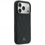 Husa Mercedes Leather Crossed Lines cu MagSafe compatibila cu iPhone 18 Pro / 17 Pro, Negru 5 - lerato.ro