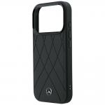 Husa Mercedes Leather Crossed Lines cu MagSafe compatibila cu iPhone 18 Pro / 17 Pro, Negru 7 - lerato.ro