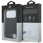 Husa Mercedes Leather Crossed Lines cu MagSafe compatibila cu iPhone 18 Pro / 17 Pro, Negru 9 - lerato.ro