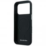 Husa Mercedes Leather Semi Wrap Wood Effect cu MagSafe compatibila cu iPhone 18 Pro / 17 Pro, Negru 8 - lerato.ro