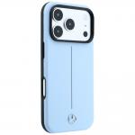 Husa Mercedes Leather Semi Wrap Iconic Line cu MagSafe compatibila cu iPhone 18 Pro / 17 Pro, Albastru 5 - lerato.ro