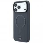 Husa Mercedes Leather 3D cu MagSafe compatibila cu iPhone 18 Pro / 17 Pro, Gri 3 - lerato.ro