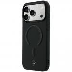 Husa Mercedes Leather 3D cu MagSafe compatibila cu iPhone 18 Pro / 17 Pro, Negru 3 - lerato.ro