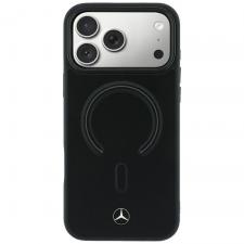 Husa Mercedes Leather 3D cu MagSafe compatibila cu iPhone 18 Pro / 17 Pro, Negru