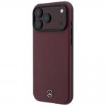 Husa Mercedes Semi Wrap Iconic Line cu MagSafe compatibila cu iPhone 18 Pro Max / 17 Pro Max, Burgundy 3 - lerato.ro