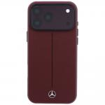 Husa Mercedes Semi Wrap Iconic Line cu MagSafe compatibila cu iPhone 18 Pro Max / 17 Pro Max, Burgundy 2 - lerato.ro