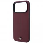 Husa Mercedes Semi Wrap Iconic Line cu MagSafe compatibila cu iPhone 18 Pro Max / 17 Pro Max, Burgundy 7 - lerato.ro