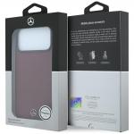 Husa Mercedes Semi Wrap Iconic Line cu MagSafe compatibila cu iPhone 18 Pro Max / 17 Pro Max, Burgundy 9 - lerato.ro