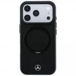 Husa Mercedes Leather Ring Stand cu MagSafe compatibila cu iPhone 18 Pro Max / 17 Pro Max, Negru 2 - lerato.ro