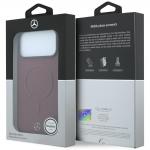 Husa Mercedes Leather 3D cu MagSafe compatibila cu iPhone 18 Pro Max / 17 Pro Max, Burgundy 9 - lerato.ro