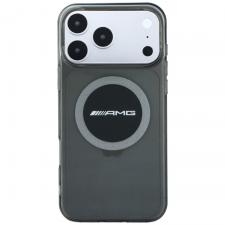 Husa Mercedes AMG IML Transparent Bicolor Block cu MagSafe compatibila cu iPhone 18 Pro Max / 17 Pro Max, Negru