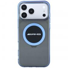 Husa Mercedes AMG IML Transparent Bicolor Block cu MagSafe compatibila cu iPhone 18 Pro Max / 17 Pro Max, Albastru