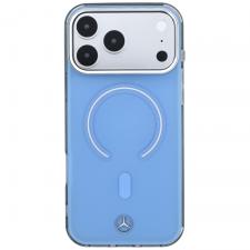 Husa Mercedes Double Layer Iconic Logo cu MagSafe compatibila cu iPhone 18 Pro Max / 17 Pro Max, Albastru