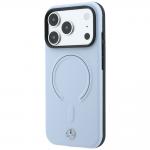 Husa Mercedes Leather 3D cu MagSafe compatibila cu iPhone 18 Pro / 17 Pro, Albastru 3 - lerato.ro