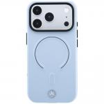 Husa Mercedes Leather 3D cu MagSafe compatibila cu iPhone 18 Pro / 17 Pro, Albastru 2 - lerato.ro