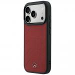 Husa Mercedes Leather Mesh Bow Line cu MagSafe compatibila cu iPhone 18 Pro Max / 17 Pro Max, Burgundy 3 - lerato.ro
