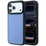 Husa Mercedes Leather Mesh Bow Line cu MagSafe compatibila cu iPhone 18 Pro Max / 17 Pro Max, Albastru 4 - lerato.ro