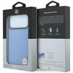 Husa Mercedes Leather Mesh Bow Line cu MagSafe compatibila cu iPhone 18 Pro Max / 17 Pro Max, Albastru 9 - lerato.ro