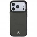 Husa Mercedes Leather Mesh Bow Line cu MagSafe compatibila cu iPhone 18 Pro / 17 Pro, Anthracite 2 - lerato.ro