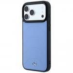 Husa Mercedes Leather Mesh Bow Line cu MagSafe compatibila cu iPhone 18 Pro / 17 Pro, Albastru 3 - lerato.ro
