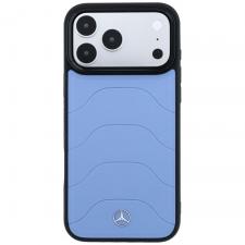 Husa Mercedes Leather Mesh Bow Line cu MagSafe compatibila cu iPhone 18 Pro / 17 Pro, Albastru