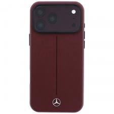 Husa Mercedes Leather Mesh Bow Line cu MagSafe compatibila cu iPhone 18 Pro / 17 Pro, Burgundy