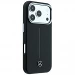 Husa Mercedes Leather Semi Wrap Iconic Line cu MagSafe compatibila cu iPhone 18 Pro / 17 Pro, Negru 5 - lerato.ro