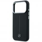 Husa Mercedes Leather Semi Wrap Iconic Line cu MagSafe compatibila cu iPhone 18 Pro / 17 Pro, Negru 7 - lerato.ro