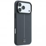 Husa Mercedes Leather Semi Wrap Iconic Line cu MagSafe compatibila cu iPhone 18 Pro Max / 17 Pro Max, Anthracite 5 - lerato.ro