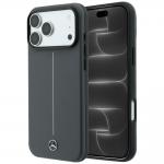 Husa Mercedes Leather Semi Wrap Iconic Line cu MagSafe compatibila cu iPhone 18 Pro / 17 Pro, Anthracite 4 - lerato.ro