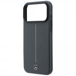 Husa Mercedes Leather Semi Wrap Iconic Line cu MagSafe compatibila cu iPhone 18 Pro / 17 Pro, Anthracite 7 - lerato.ro