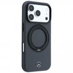 Husa Mercedes Leather Ring Stand cu MagSafe compatibila cu iPhone 18 Pro Max / 17 Pro Max, Anthracite 5 - lerato.ro
