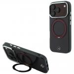 Husa Mercedes Ring Stand and Iconic Logo cu MagSafe compatibila cu iPhone 18 Pro / 17 Pro, Burgundy 4 - lerato.ro