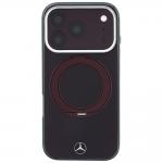 Husa Mercedes Ring Stand and Iconic Logo cu MagSafe compatibila cu iPhone 18 Pro / 17 Pro, Burgundy 2 - lerato.ro