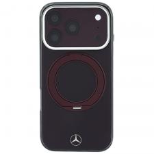 Huse si carcase iPhone 17 Pro, Husa Mercedes Ring Stand and Iconic Logo cu MagSafe compatibila cu iPhone 18 Pro / 17 Pro, Burgundy, lerato.ro