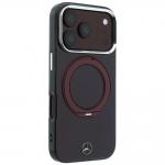 Husa Mercedes Ring Stand and Iconic Logo cu MagSafe compatibila cu iPhone 18 Pro / 17 Pro, Burgundy 5 - lerato.ro