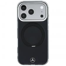 Huse si carcase iPhone 17 Pro, Husa Mercedes Ring Stand and Iconic Logo cu MagSafe compatibila cu iPhone 18 Pro / 17 Pro, Negru, lerato.ro