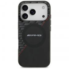 Husa Mercedes AMG IML Double Layer Rhombs cu MagSafe compatibila cu iPhone 18 Pro / 17 Pro, Black / Red