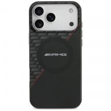Husa Mercedes AMG IML Double Layer Rhombs cu MagSafe compatibila cu iPhone 18 Pro / 17 Pro, Negru / Rosu