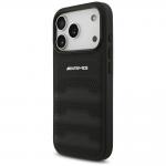 Husa Mercedes AMG Leather Debossed Lines Logo compatibila cu iPhone 18 Pro / 17 Pro, Negru 3 - lerato.ro