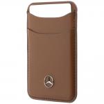Set 2-in-1 Mercedes, Husa Mercedes Grill Pattern cu MagSafe + portofel magnetic, compatibil cu iPhone 18 Pro Max / 17 Pro Max, Maro 12 - lerato.ro