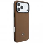Set 2-in-1 Mercedes, Husa Mercedes Grill Pattern cu MagSafe + portofel magnetic, compatibil cu iPhone 18 Pro Max / 17 Pro Max, Maro 6 - lerato.ro