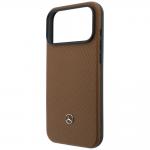 Set 2-in-1 Mercedes, Husa Mercedes Grill Pattern cu MagSafe + portofel magnetic, compatibil cu iPhone 18 Pro Max / 17 Pro Max, Maro 8 - lerato.ro