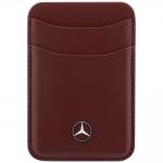 Set 2-in-1 Mercedes, Husa Mercedes Grill Pattern cu MagSafe + portofel magnetic, compatibil cu iPhone 18 Pro / 17 Pro, Burgundy 12 - lerato.ro