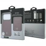 Set 2-in-1 Mercedes, Husa Mercedes Grill Pattern cu MagSafe + portofel magnetic, compatibil cu iPhone 18 Pro / 17 Pro, Burgundy 15 - lerato.ro