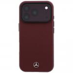 Set 2-in-1 Mercedes, Husa Mercedes Grill Pattern cu MagSafe + portofel magnetic, compatibil cu iPhone 18 Pro / 17 Pro, Burgundy 5 - lerato.ro