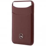 Set 2-in-1 Mercedes, Husa Mercedes Grill Pattern cu MagSafe + portofel magnetic, compatibil cu iPhone 18 Pro / 17 Pro, Burgundy 11 - lerato.ro