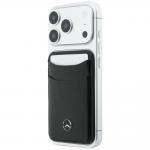 Set 2-in-1 Mercedes, Husa Mercedes Grill Pattern cu MagSafe + portofel magnetic, compatibil cu iPhone 18 Pro / 17 Pro, Negru 10 - lerato.ro